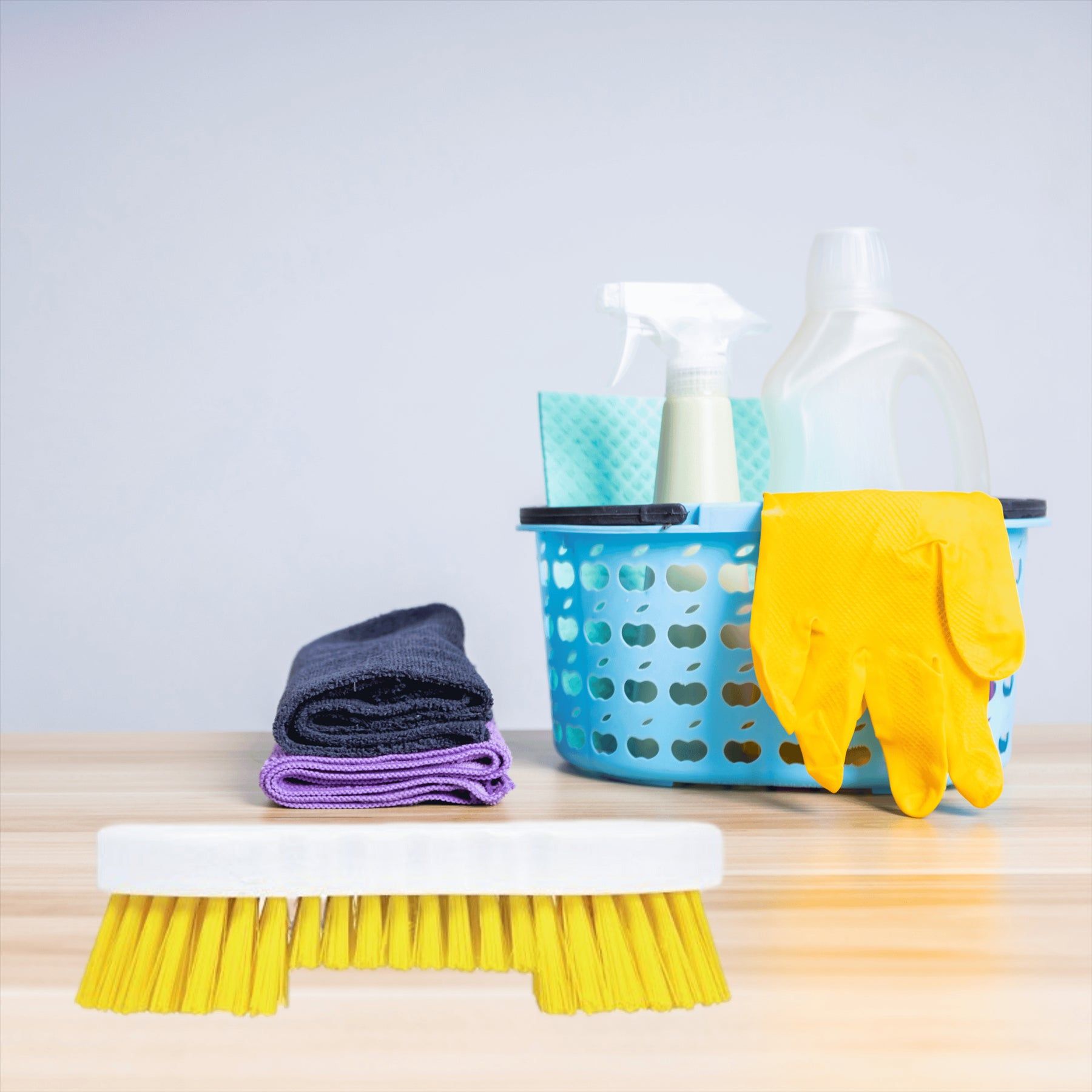 Yellow Double Winged Scrubbing Brush | Heavy Duty Floor Brush