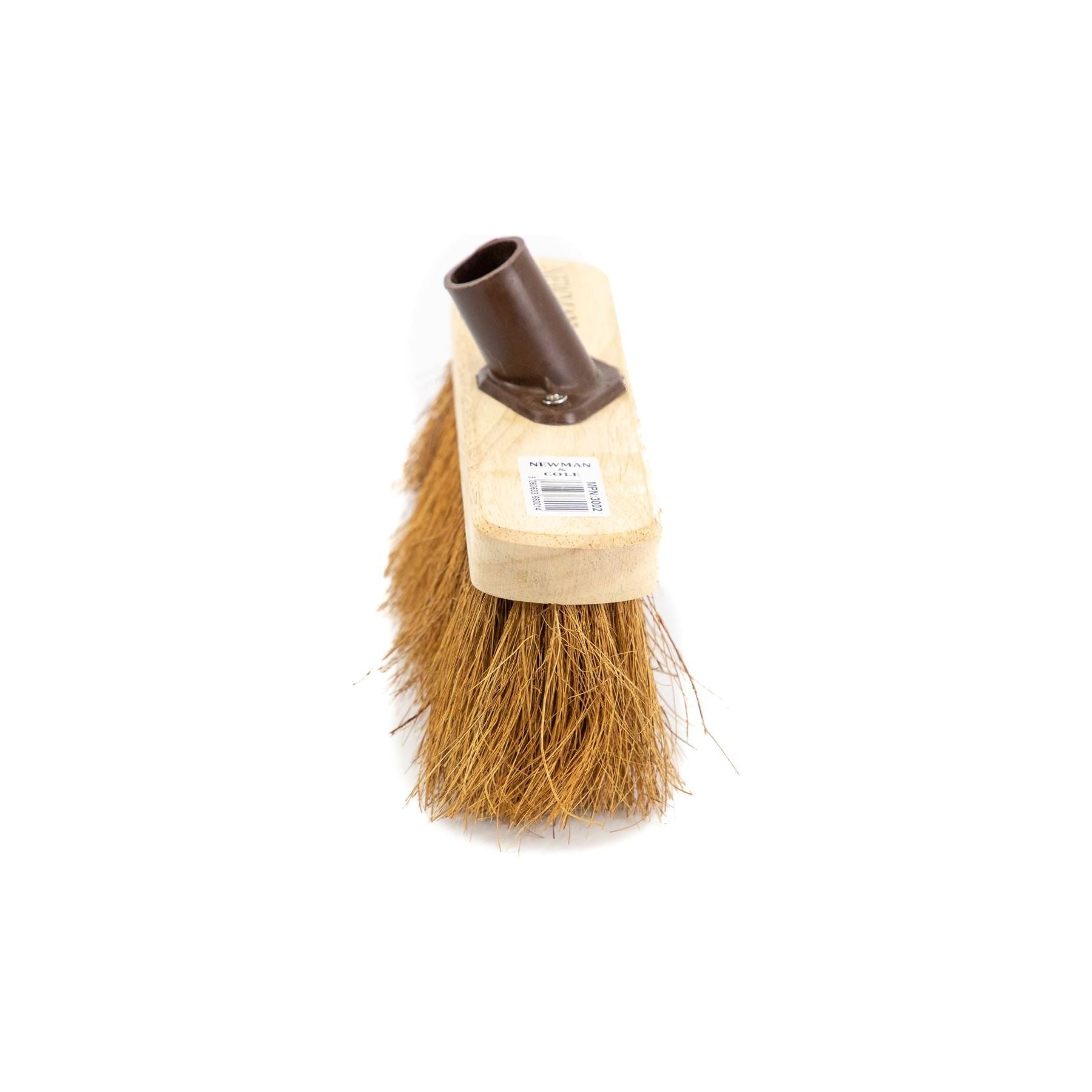 10" Newman & Cole Soft Coco Broom with wooden handle | Natural Bristle