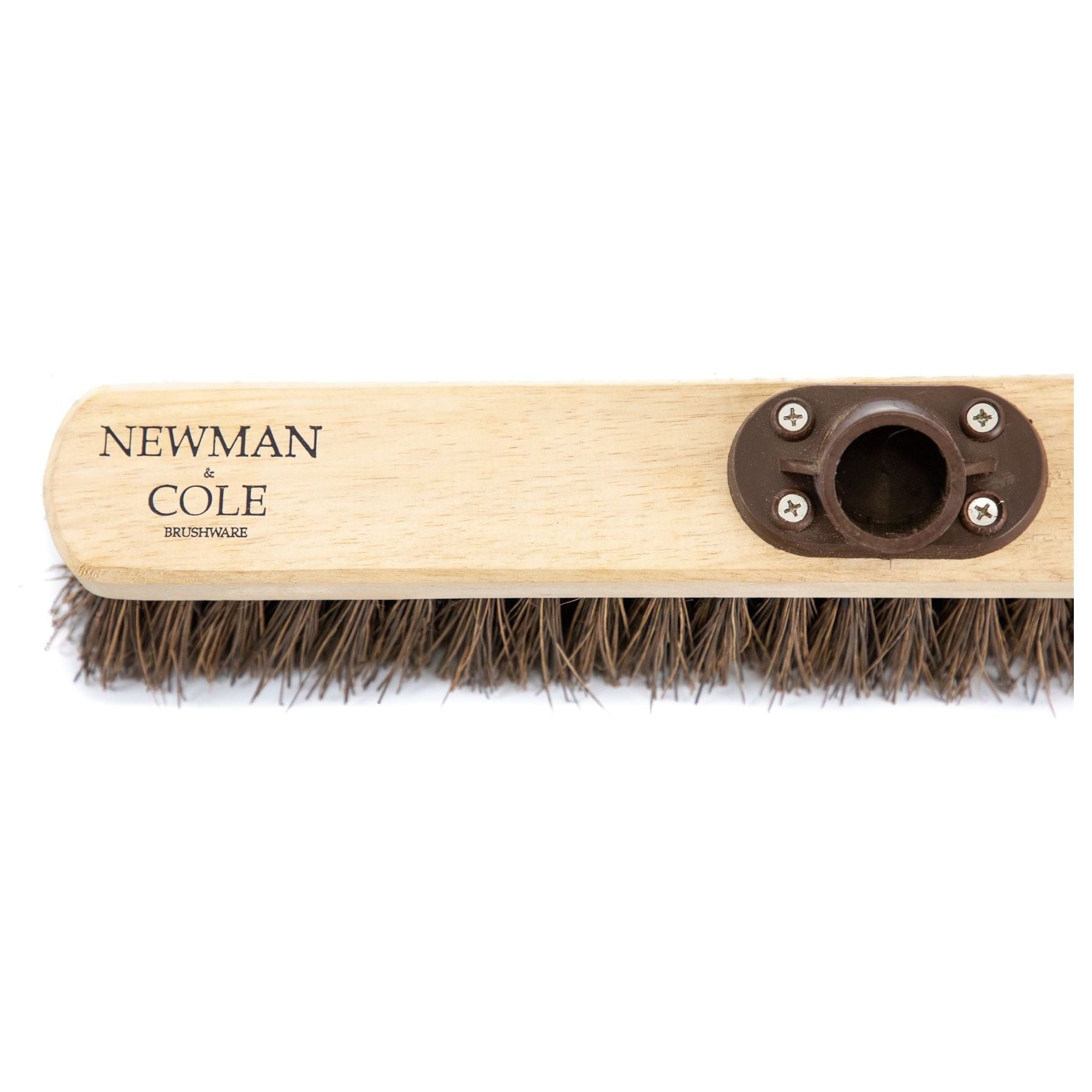 18" Newman & Cole Stiff Bassine Broom Head with Plastic Bracket