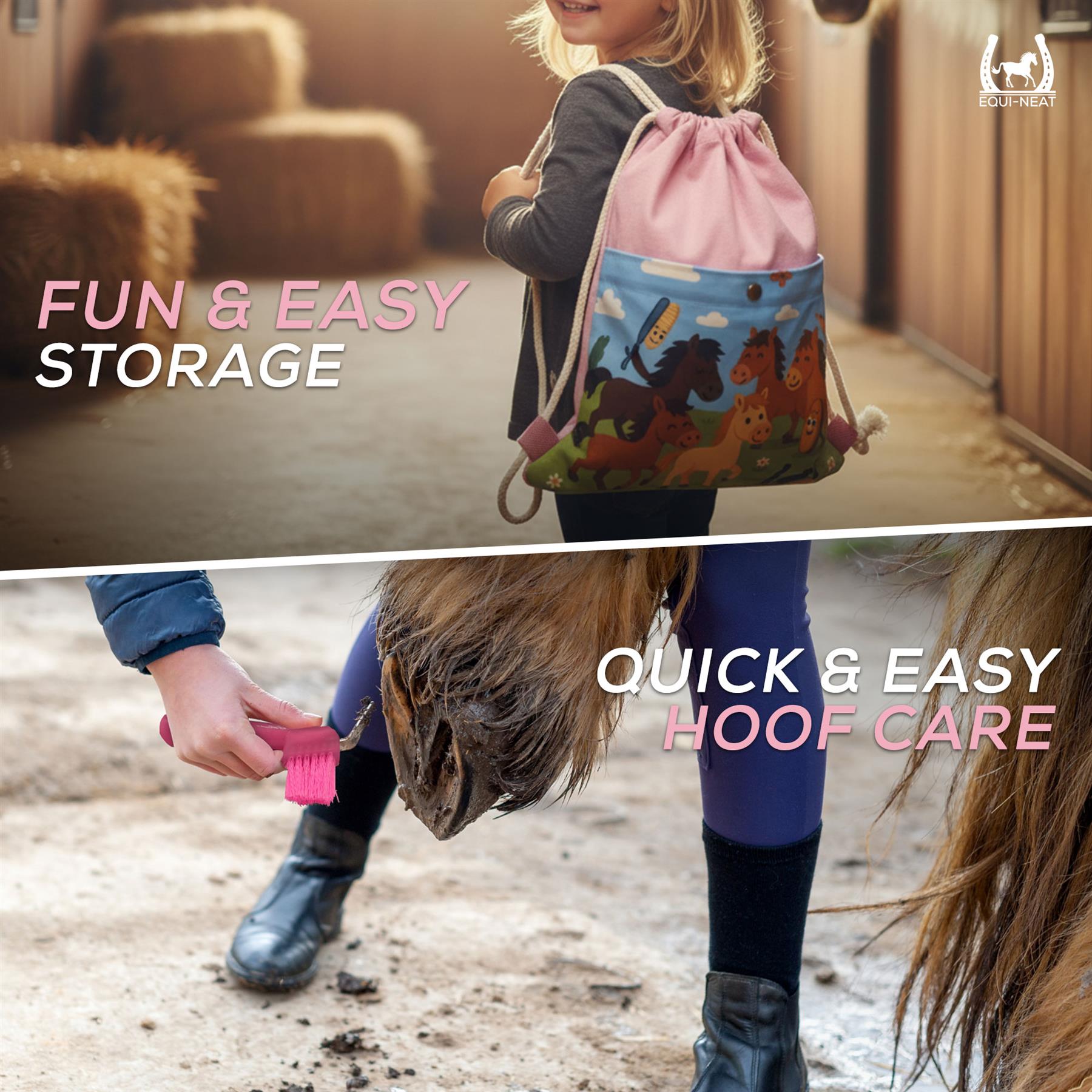Equi-Neat Kids Horse Grooming Kit Pink – 5 Piece Set