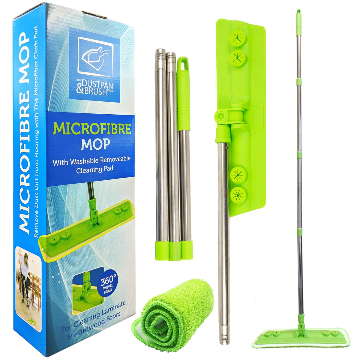 Microfibre Flat Mop for Laminate Wood & Hard Floors