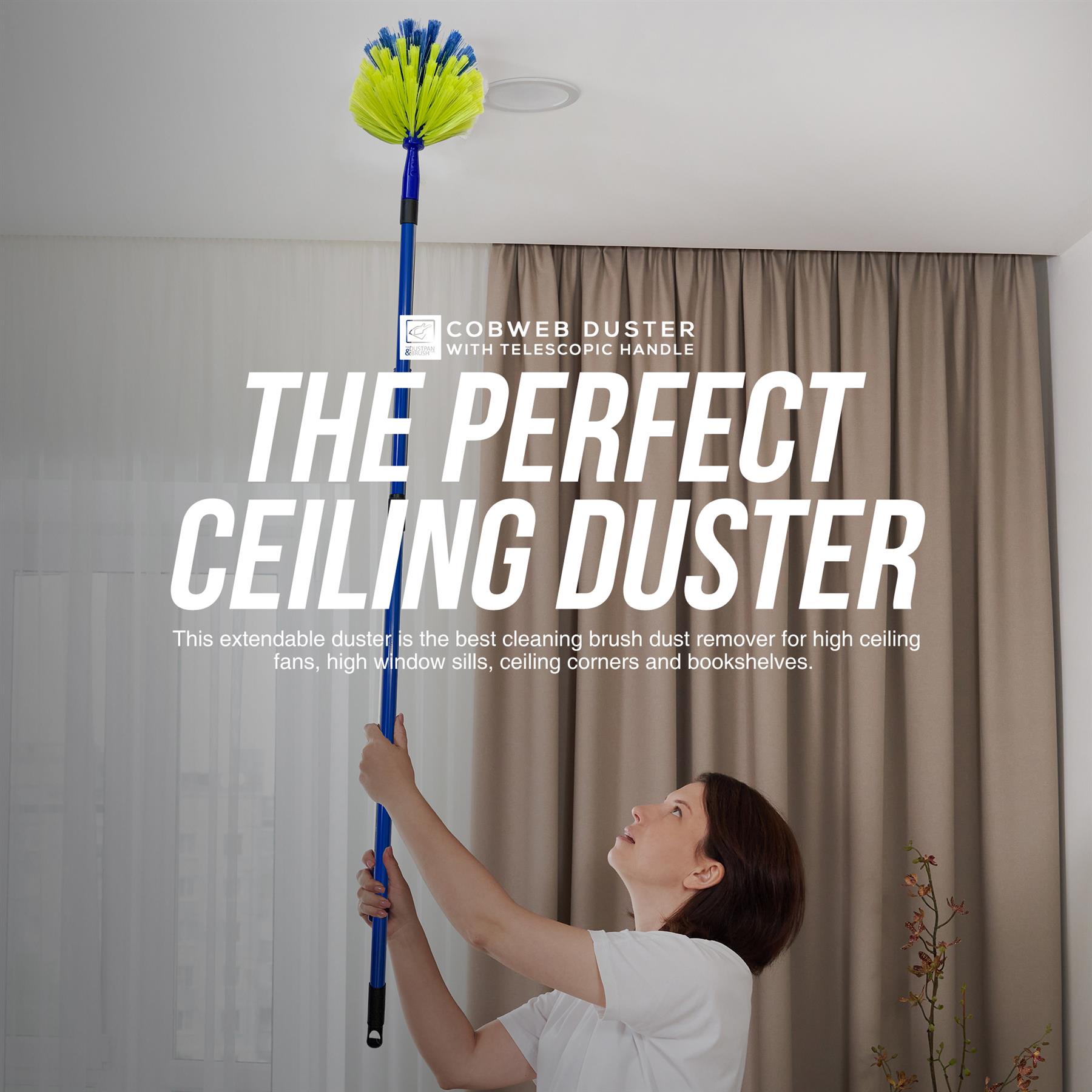 Telescopic Cobweb Brush for Ceilings and Corners