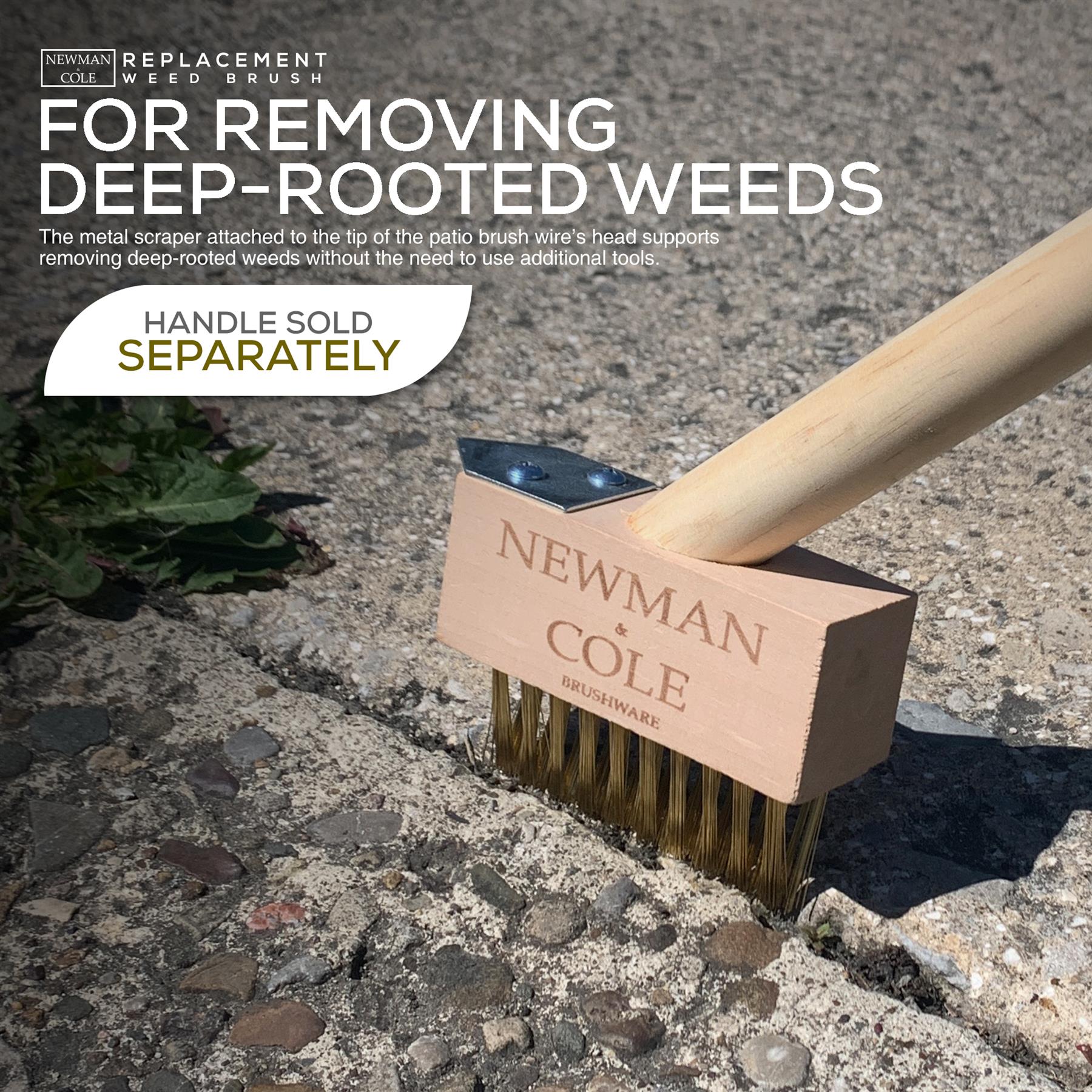 Newman and Cole Weed Brush Head with Scraper – Patio Brush Head