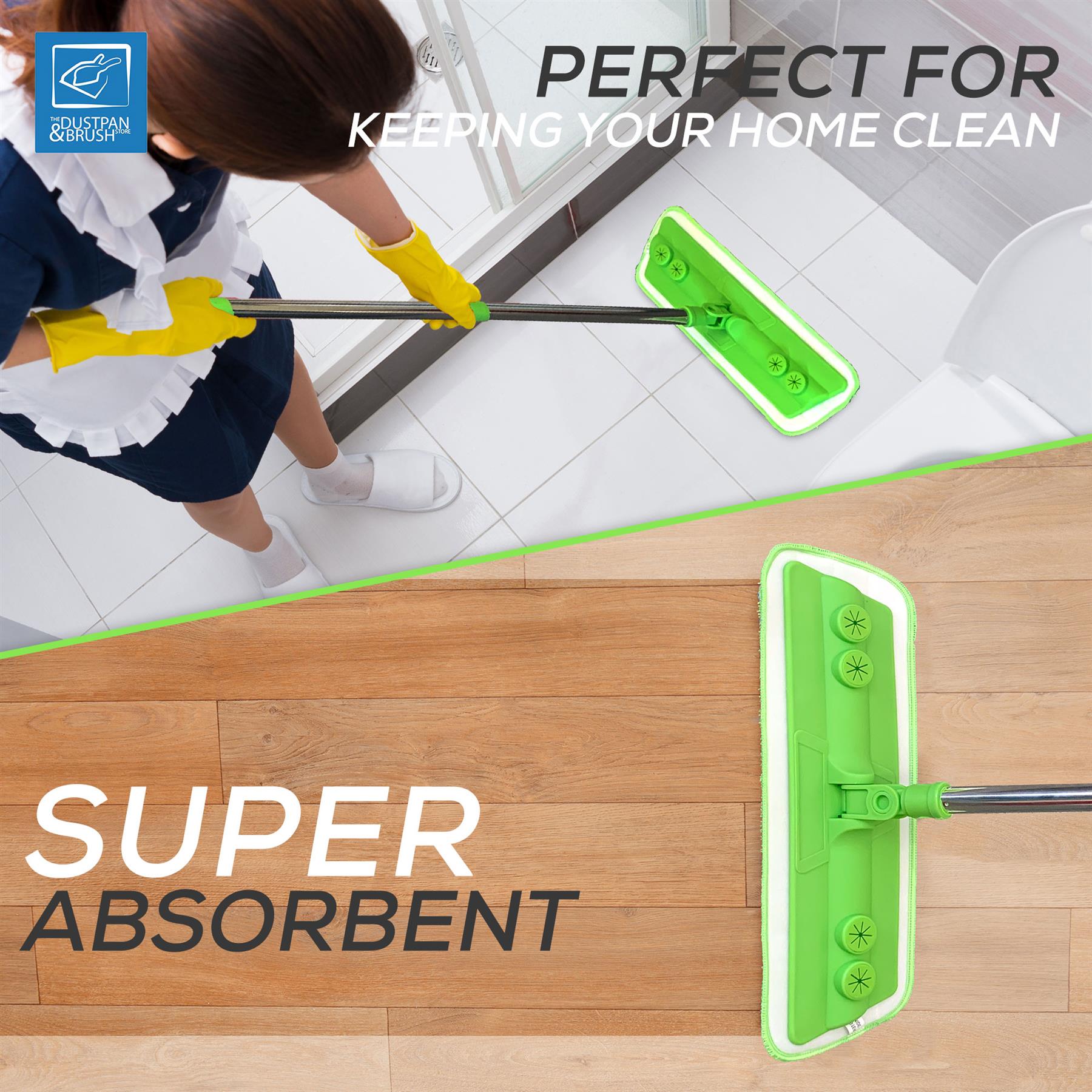 Microfibre Flat Mop for Laminate Wood & Hard Floors