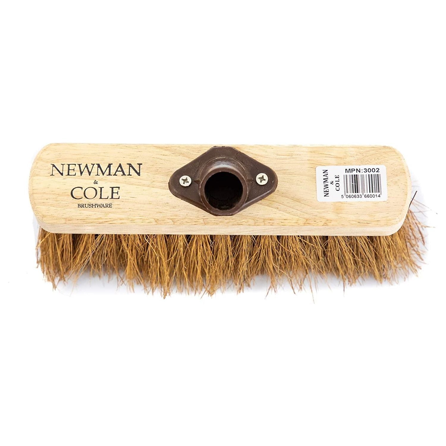 Newman and Cole Natural 10 Inch Soft Coco Broom Head with Plastic Socket