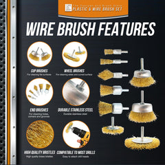 Drill Brush Set | 14 Piece Plastic & Wire Cleaning Attachments
