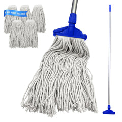 Blue Kentucky Mop Set with 5 Mop Heads & Handle