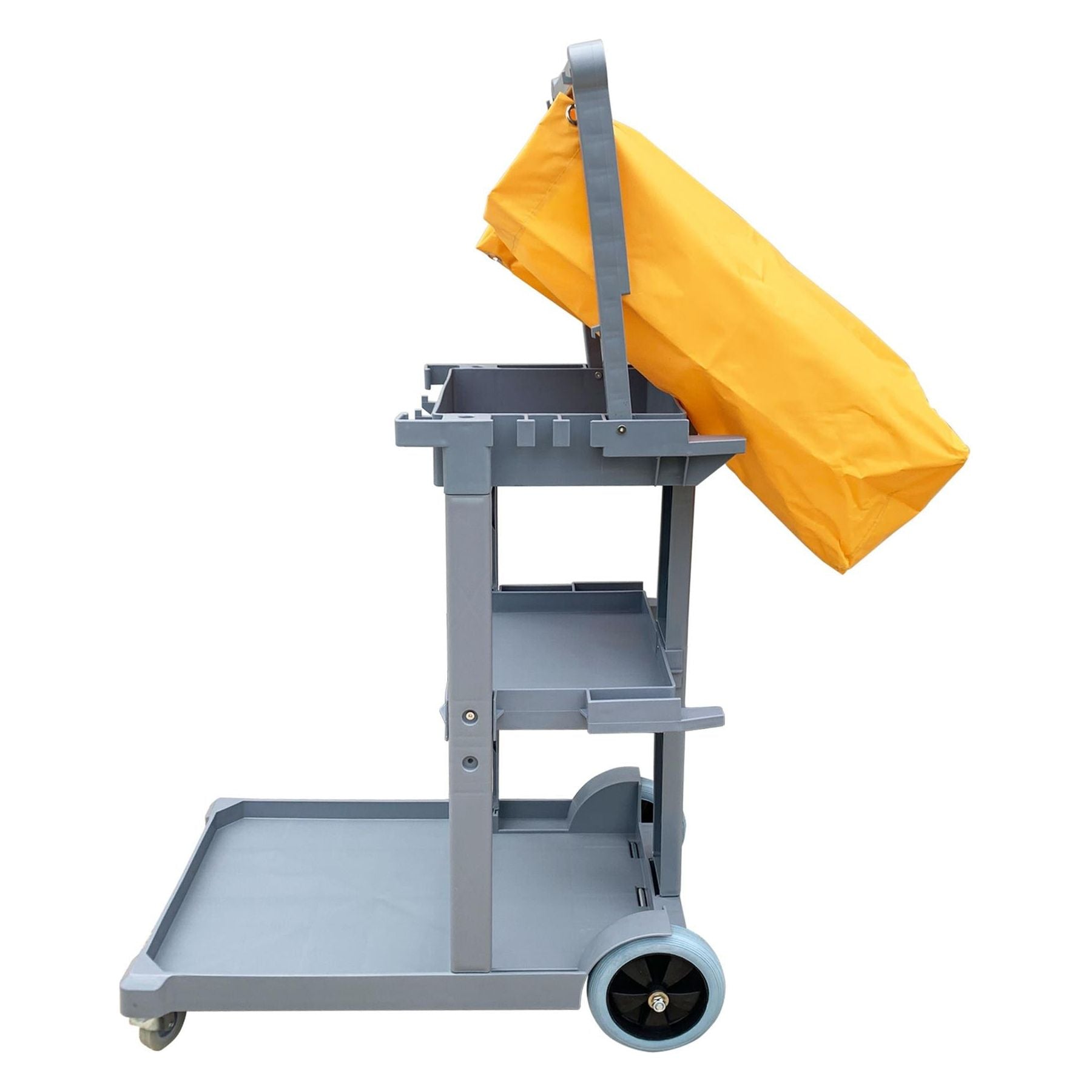3 Tier Janitor Cleaning Cart Trolley with Waste Bag