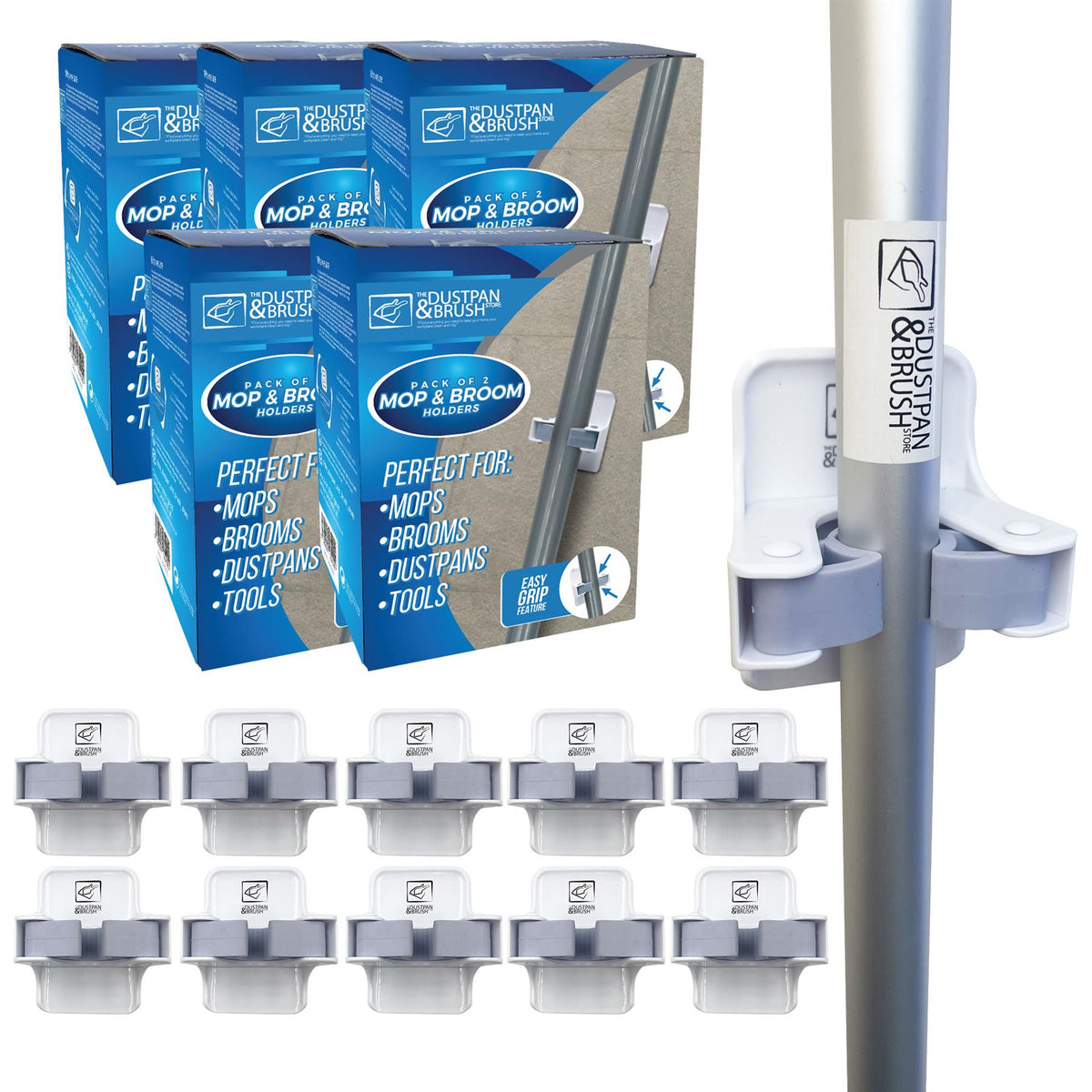 Broom & Mop Holder 5 Box (10 Holders)
