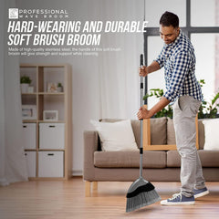 Wave Indoor Broom with 4 Piece Handle