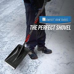 Compact Travel Snow Shovel with Steel Handle