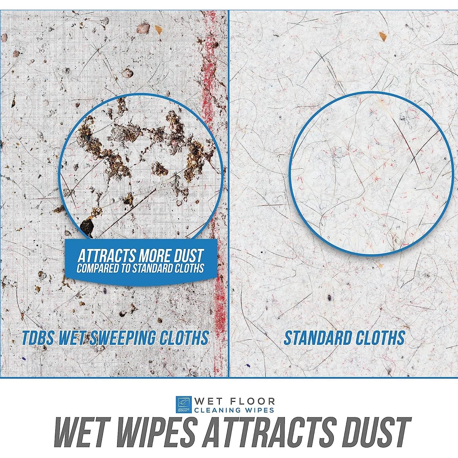Wet Floor Mop Wipes – 6 Packs of 20 Cleaning Cloths