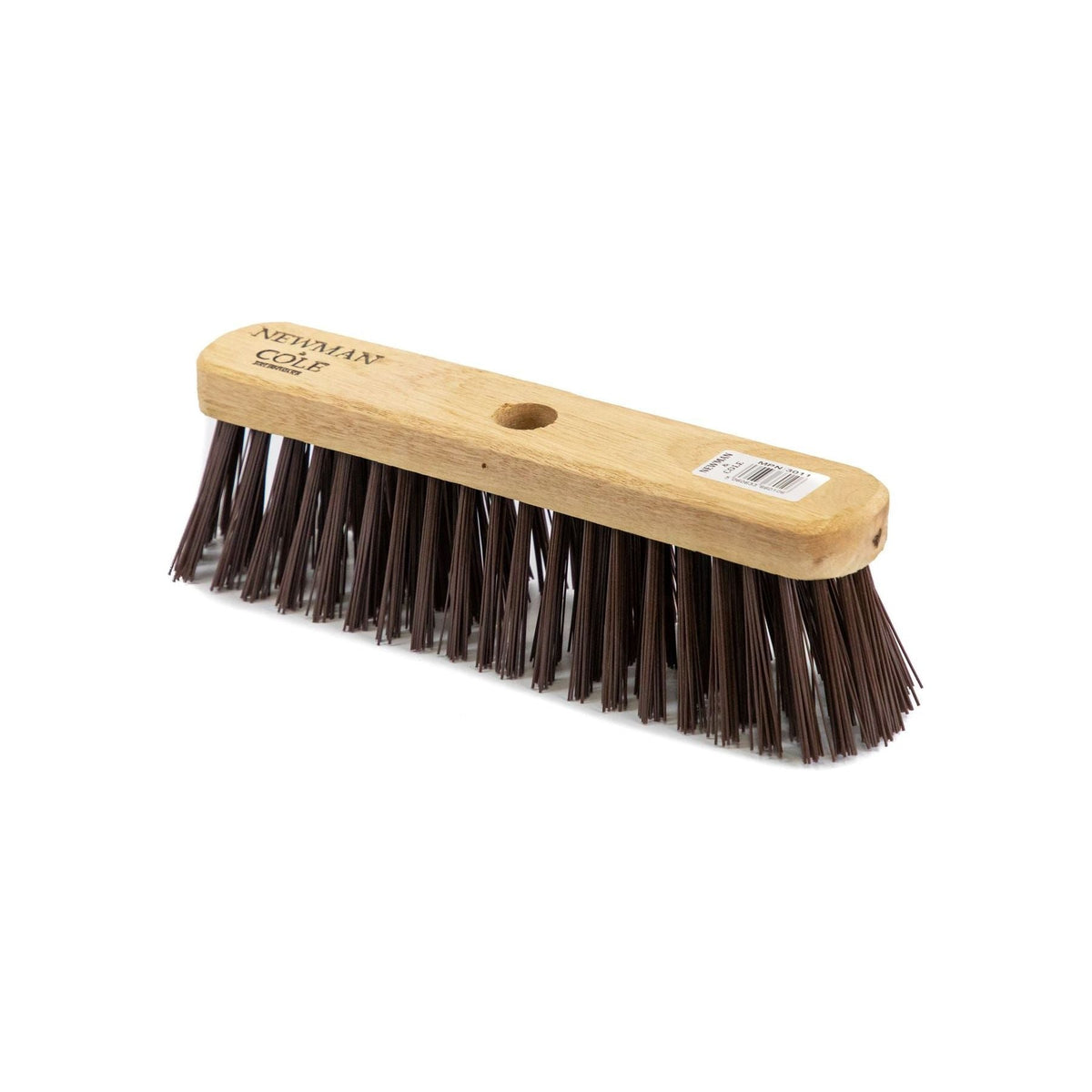 10" Newman and Cole Stiff PVC Broom Head with Hole