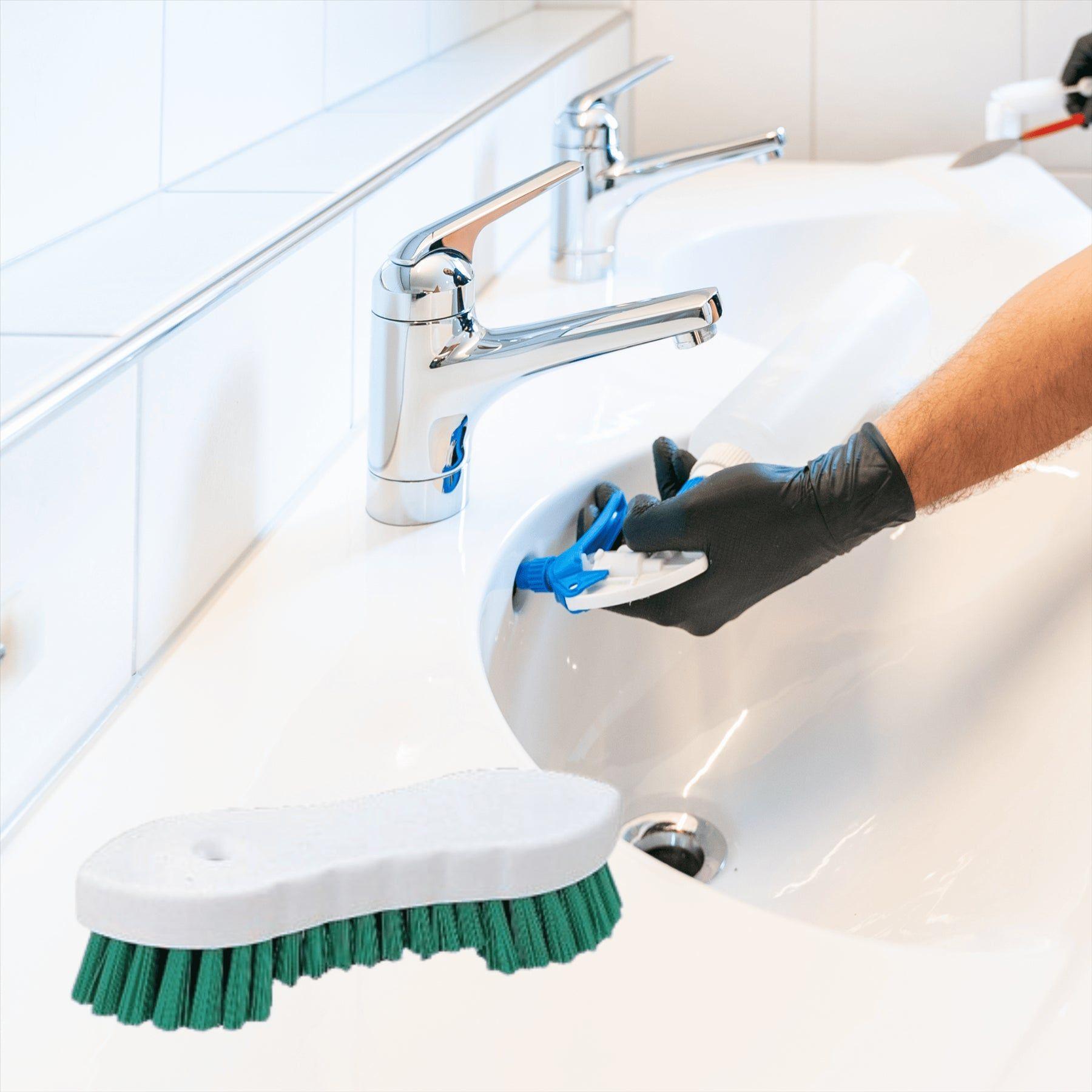 Green Colour Coded Double Winged Scrubbing Brush