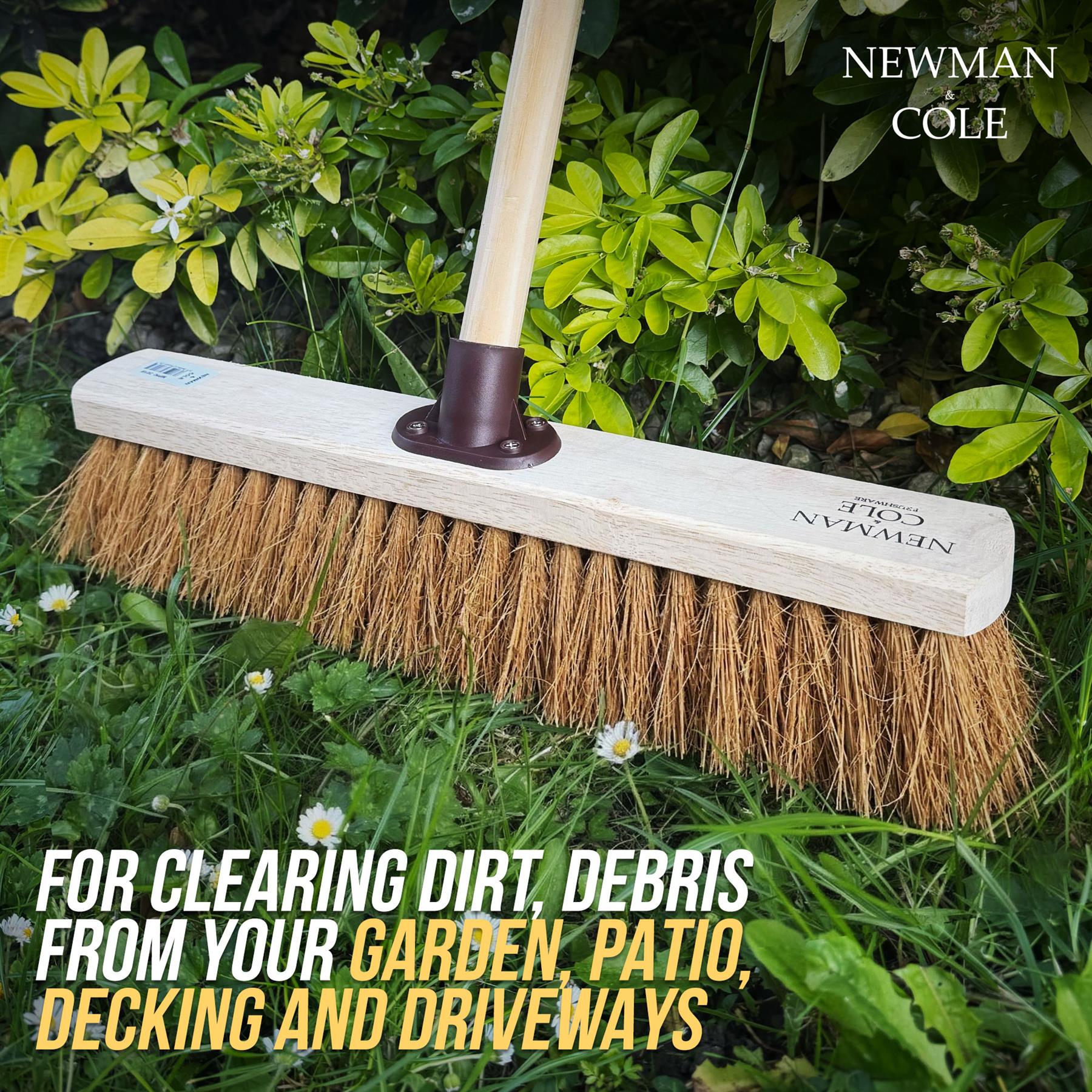 18" Newman & Cole Soft Coco Broom | Outdoor Decking Brush