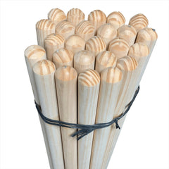 Pack of 25 Wooden Broom Handles 4ft (120cm) 15/16" (23-24mm)