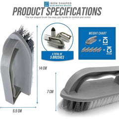 Value Plastic Scrubbing Brushes Pack of 5 | Stiff Hand Brushes