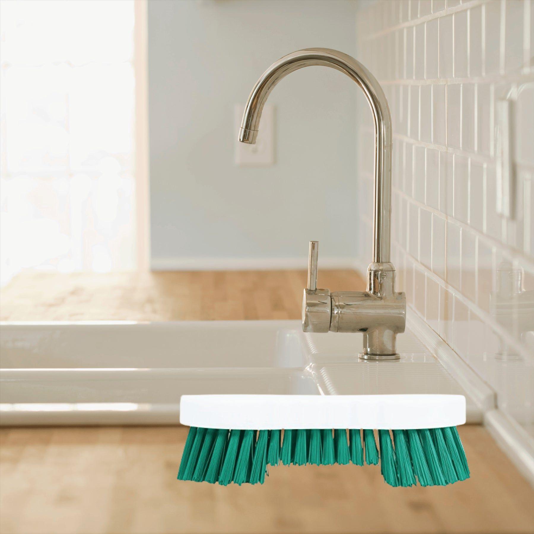 Green Colour Coded Double Winged Scrubbing Brush