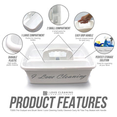 I Love Cleaning Caddy | Cleaning Supplies Storage Tray