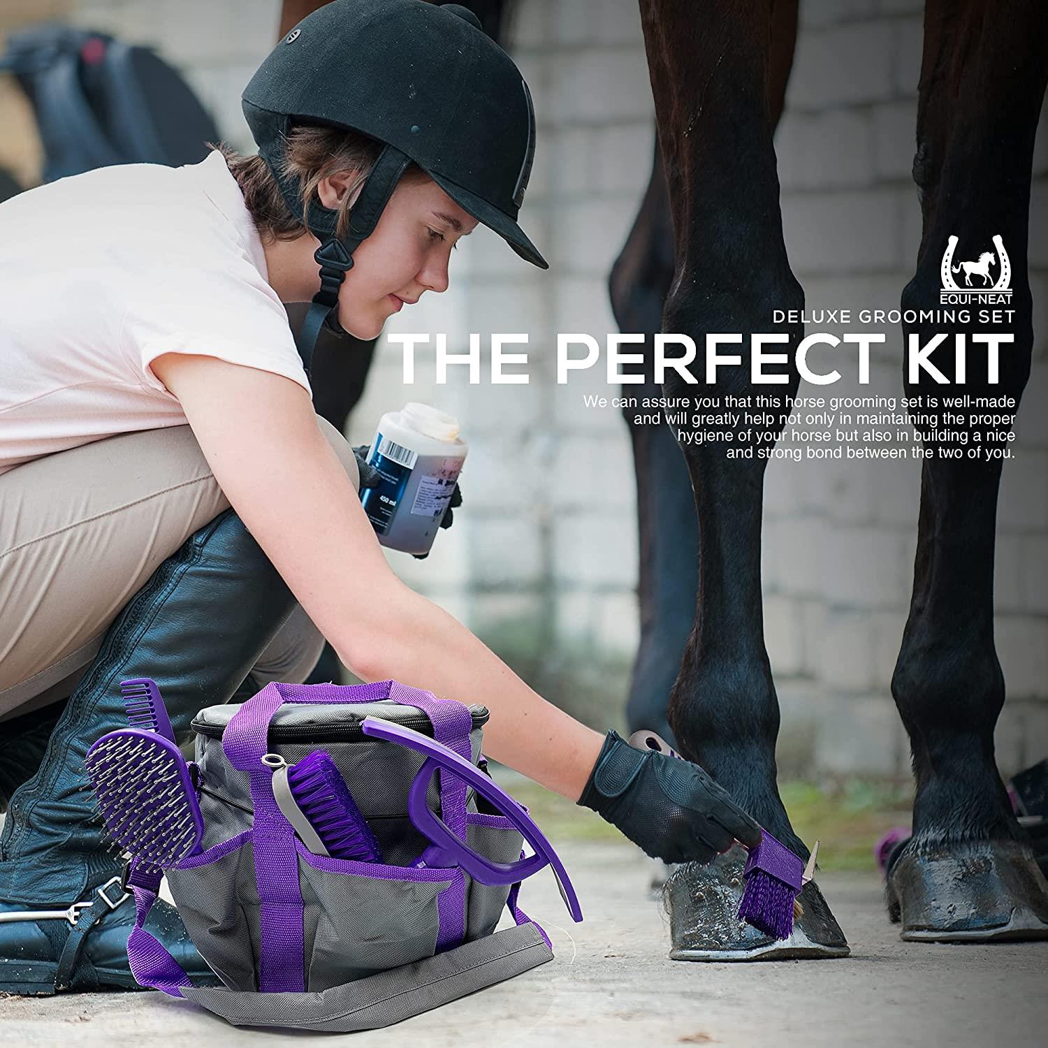 Equi-Neat 12 Piece Horse Grooming Kit Set | Equestrian Gift Set