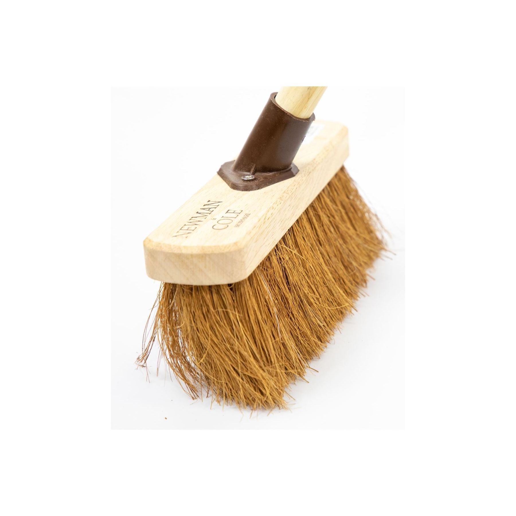 10" Newman & Cole Soft Coco Broom with wooden handle | Natural Bristle