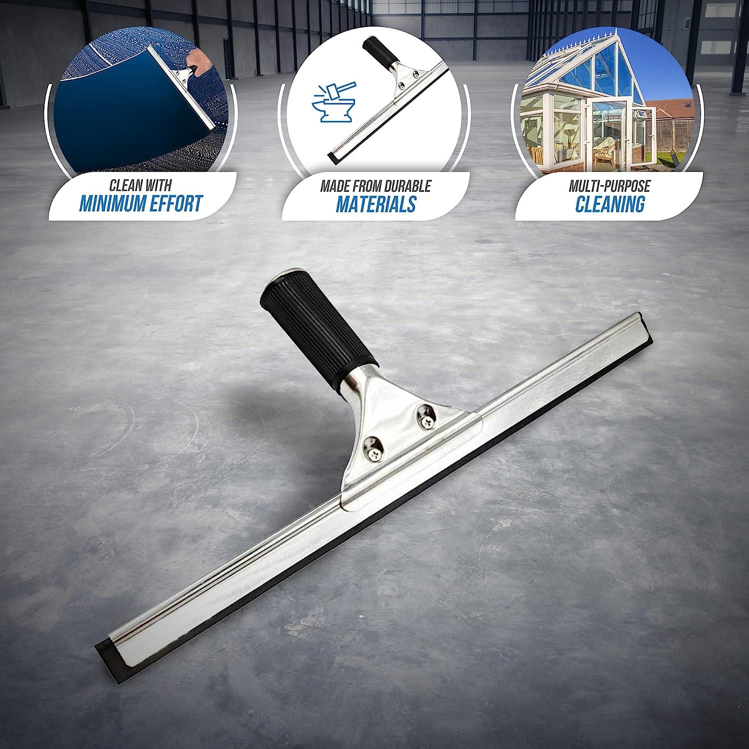 14" Stainless Steel Squeegee & Replacement Rubber