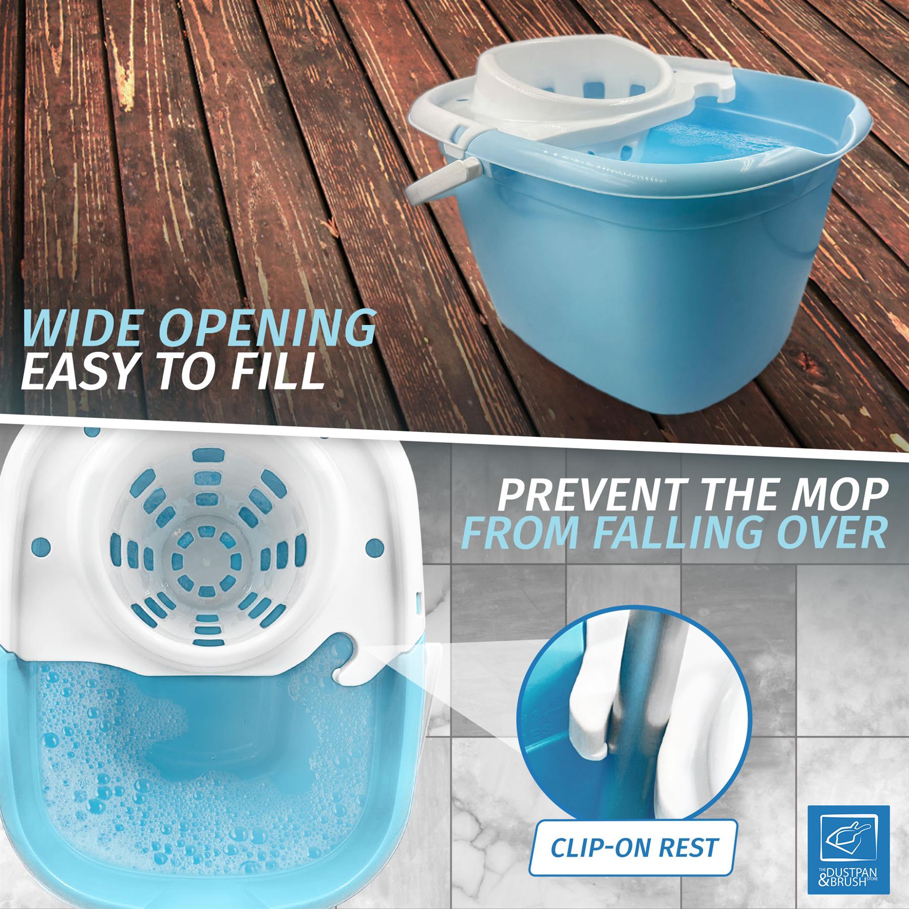 Duck Egg Mop and Bucket Set | Cotton Mop with Wringer