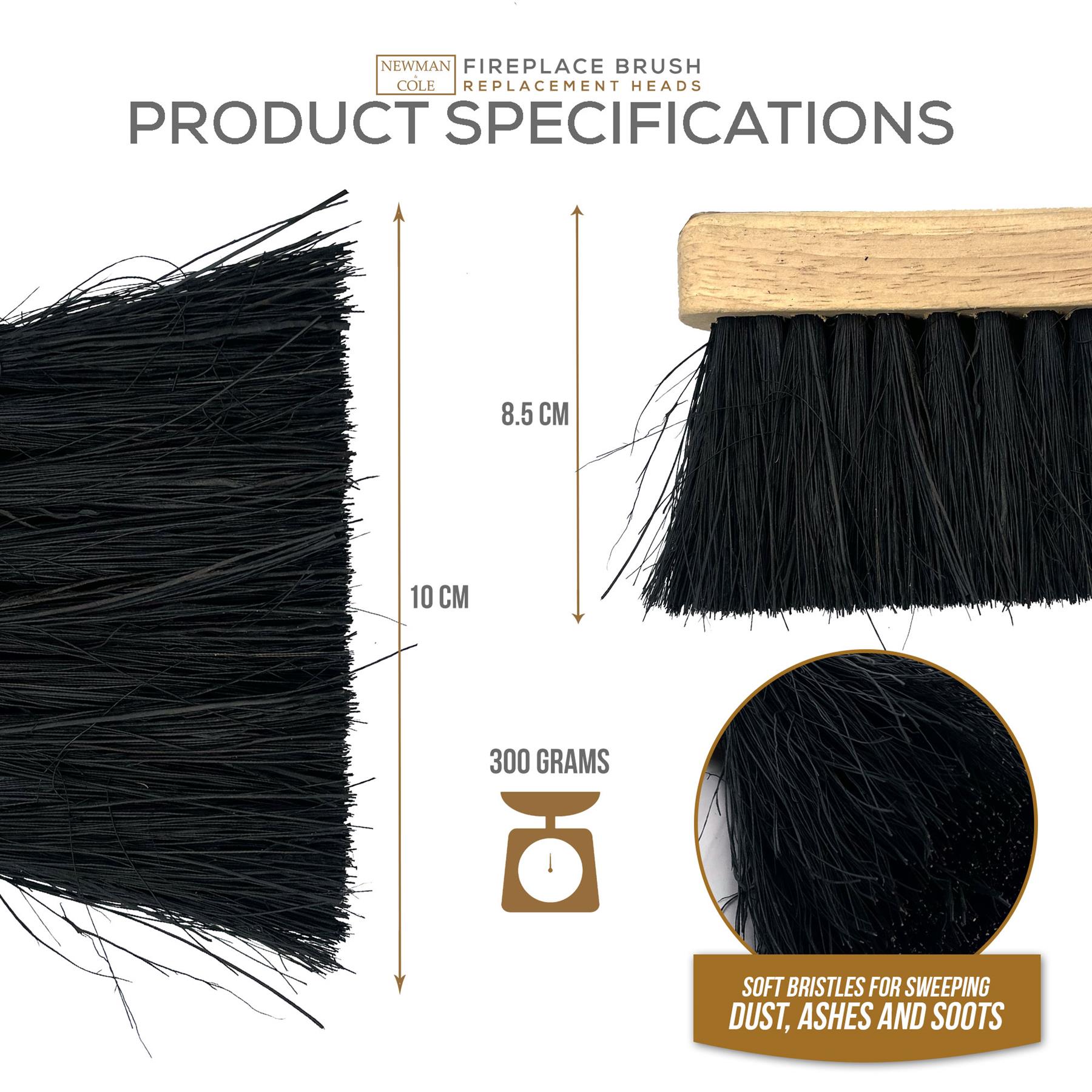 Newman and Cole Oblong Companion Brush Heads Pack of 2