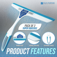 Window & Shower Squeegee Pack of 2 – Blue & White