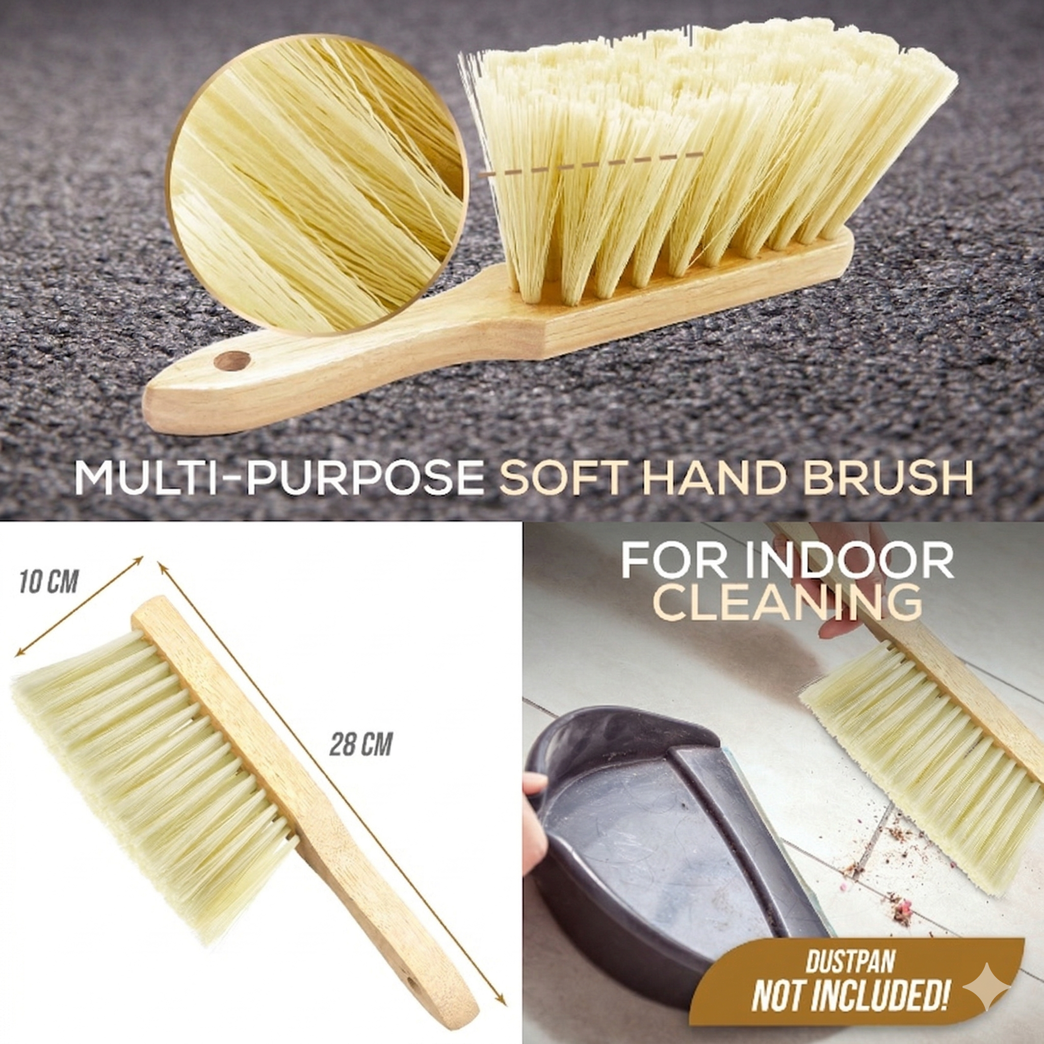Newman and Cole Varnished Soft PVC Hand Brush