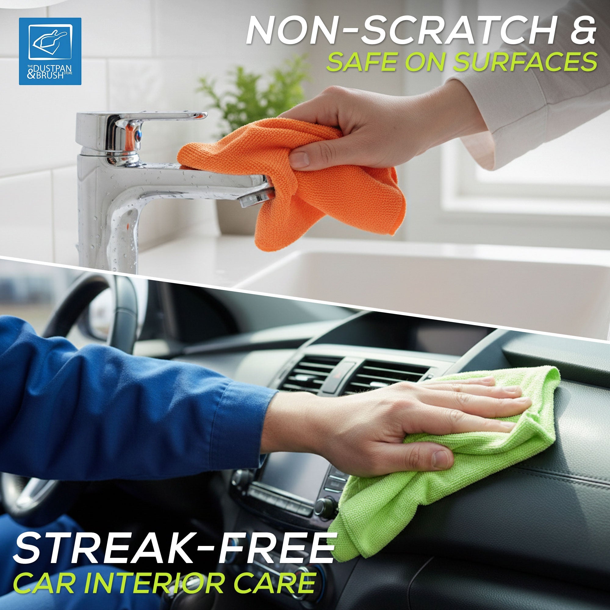 Pack of 20 Microfibre Cleaning Cloths (40x40cm)