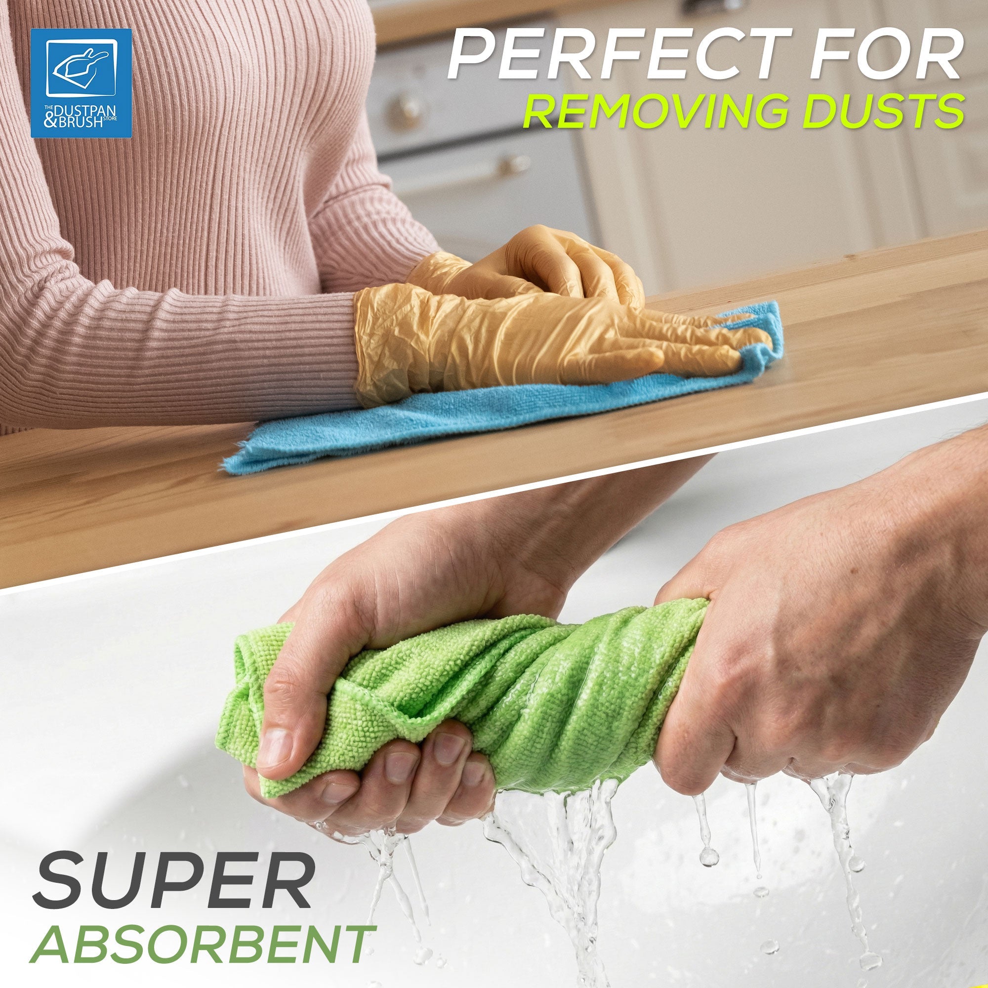 Pack of 20 Microfibre Cleaning Cloths (40x40cm)