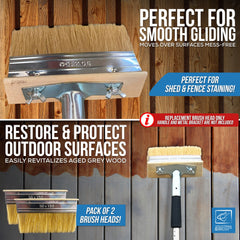 7" Decking Brush Replacement Head for Paint & Stain Kit