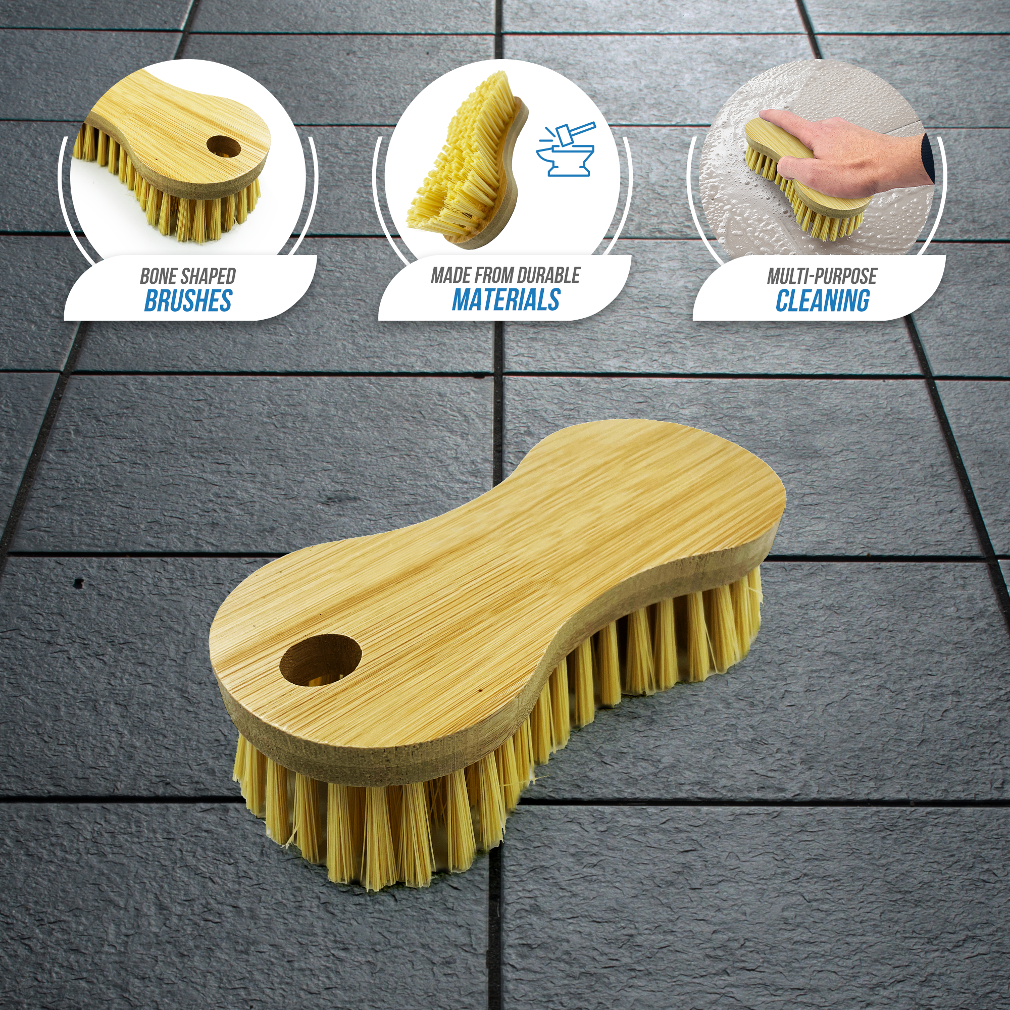 Bamboo Scrubbing Hand Brush