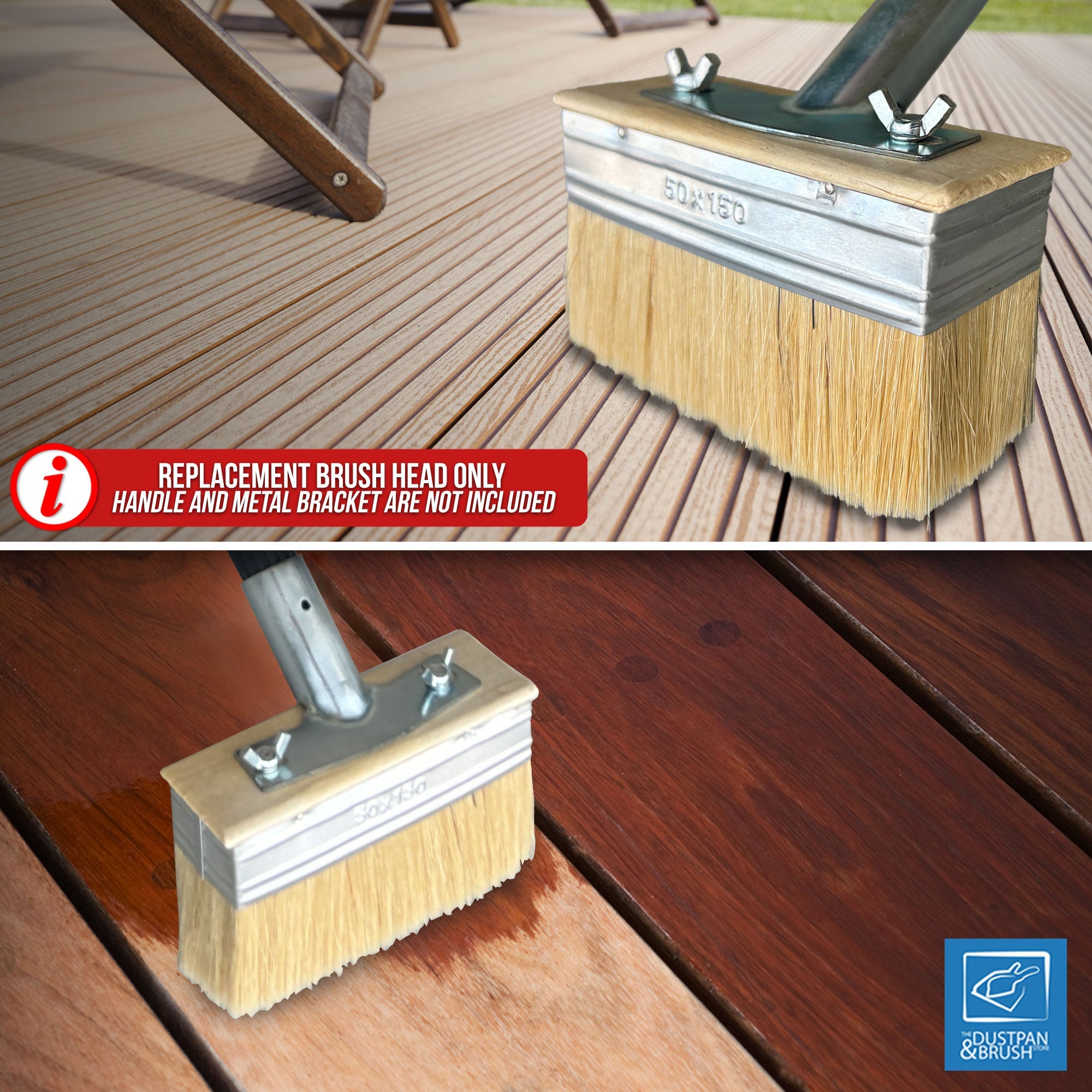 7" Decking Brush Replacement Head for Paint & Stain Kit