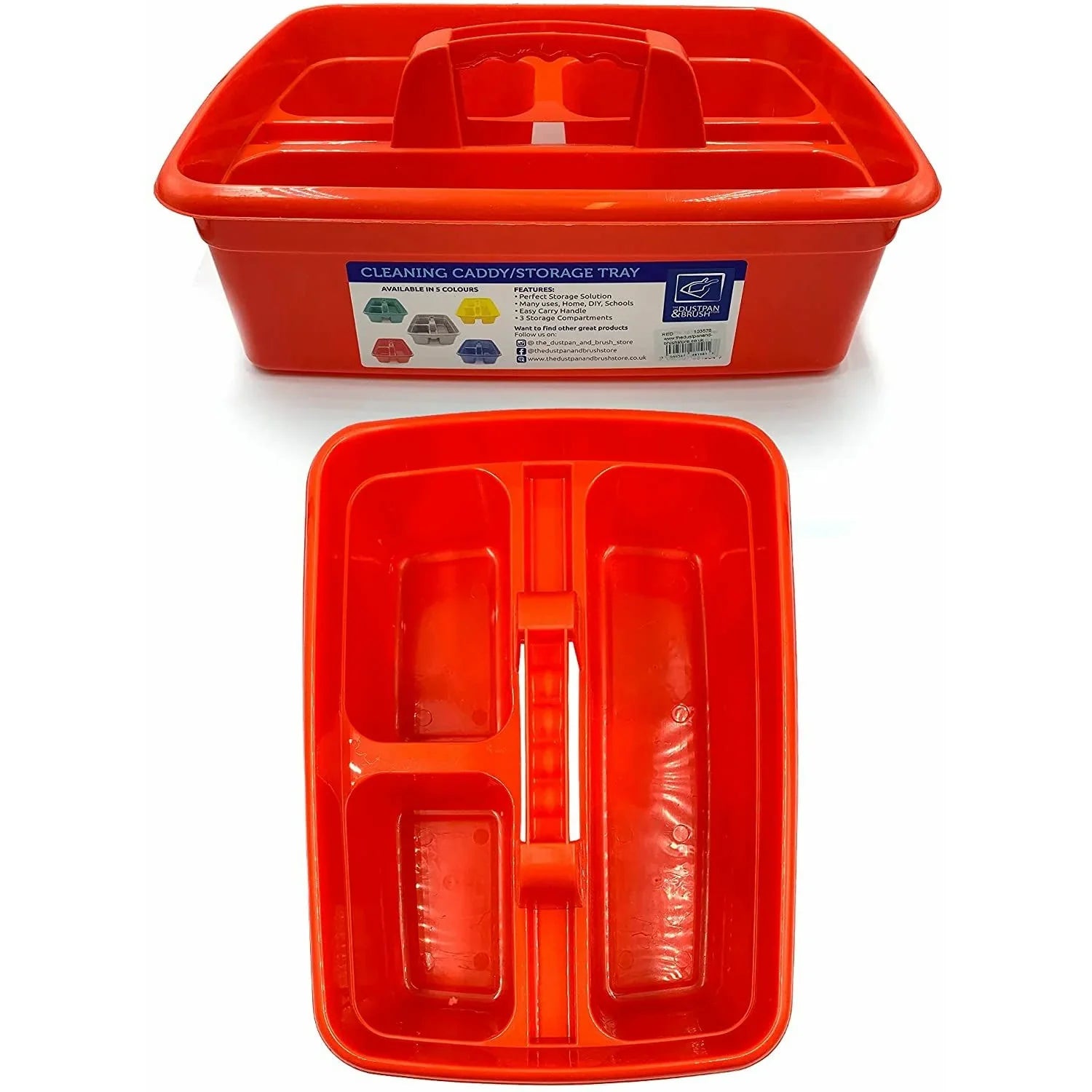 Colour Coded Cleaning Caddy Carry All Storage Tote