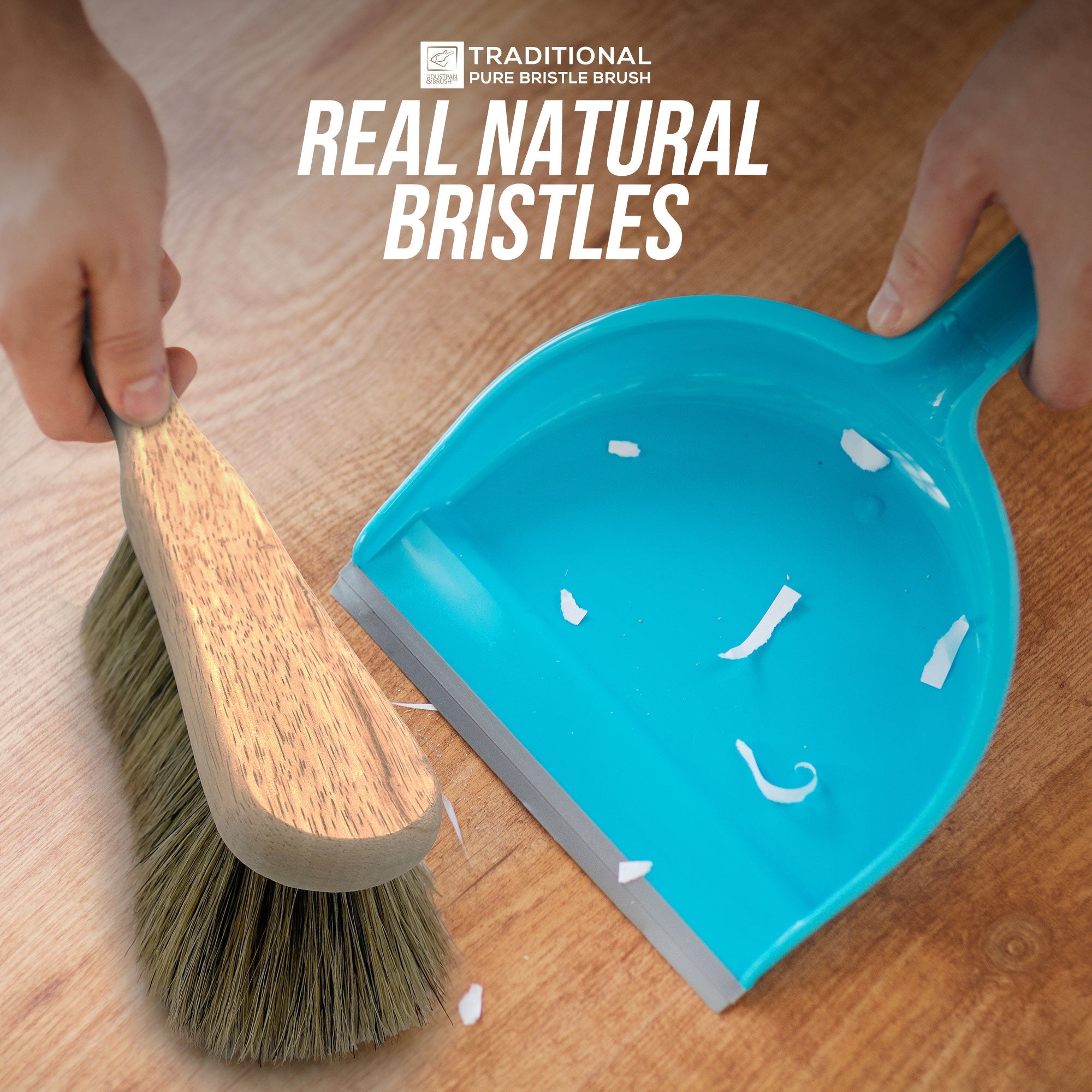 Natural Soft Hair Bristle | Unvarnished Banister Hand Brush
