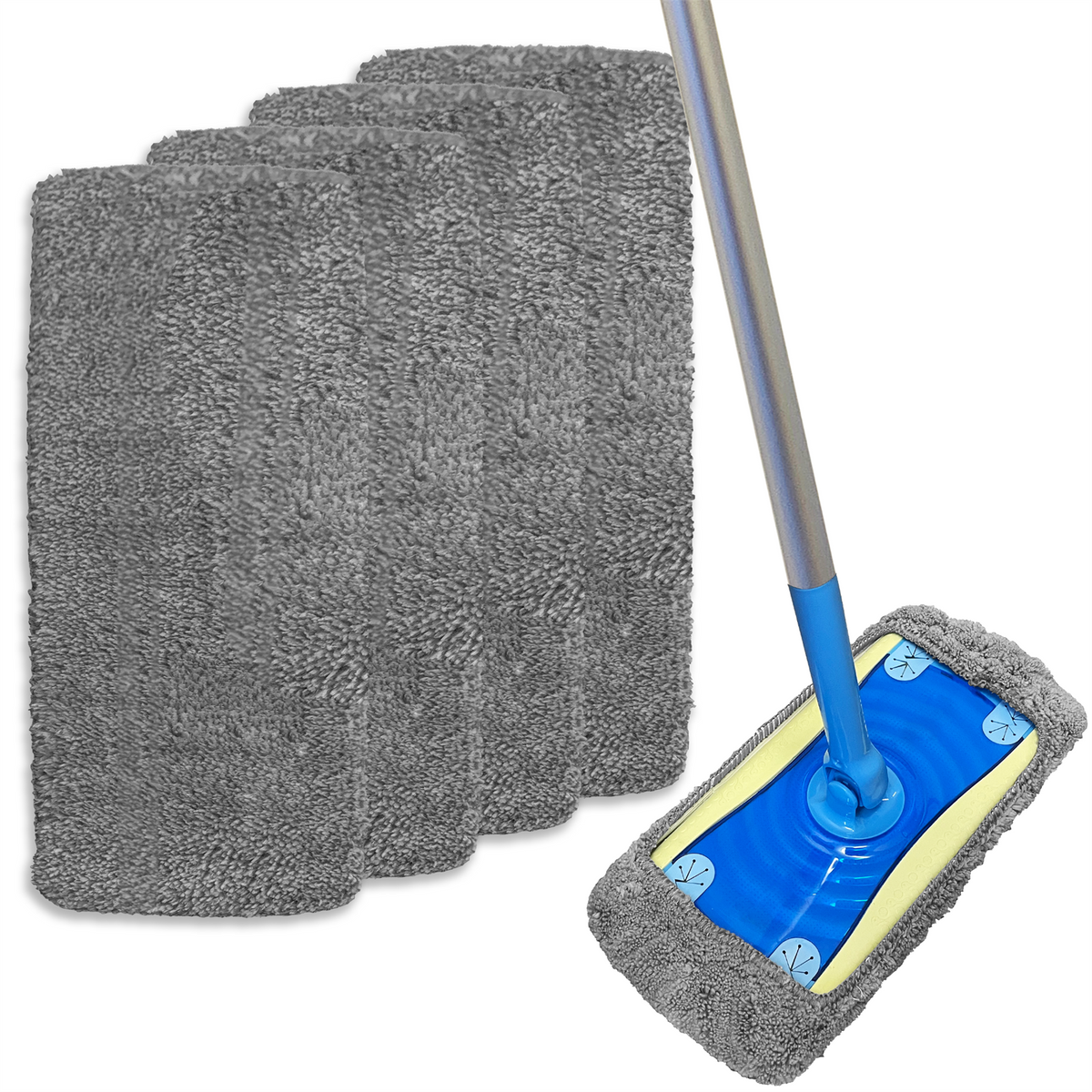 Static Mop Refill Pads Pack of 4 Microfibre Cloths