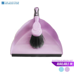 Lilac Dustpan and Brush Set | Compact Household Sweeping Set