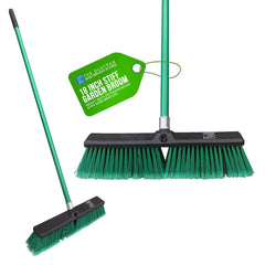 18" Heavy Duty Outdoor Yard Broom with Metal Handle