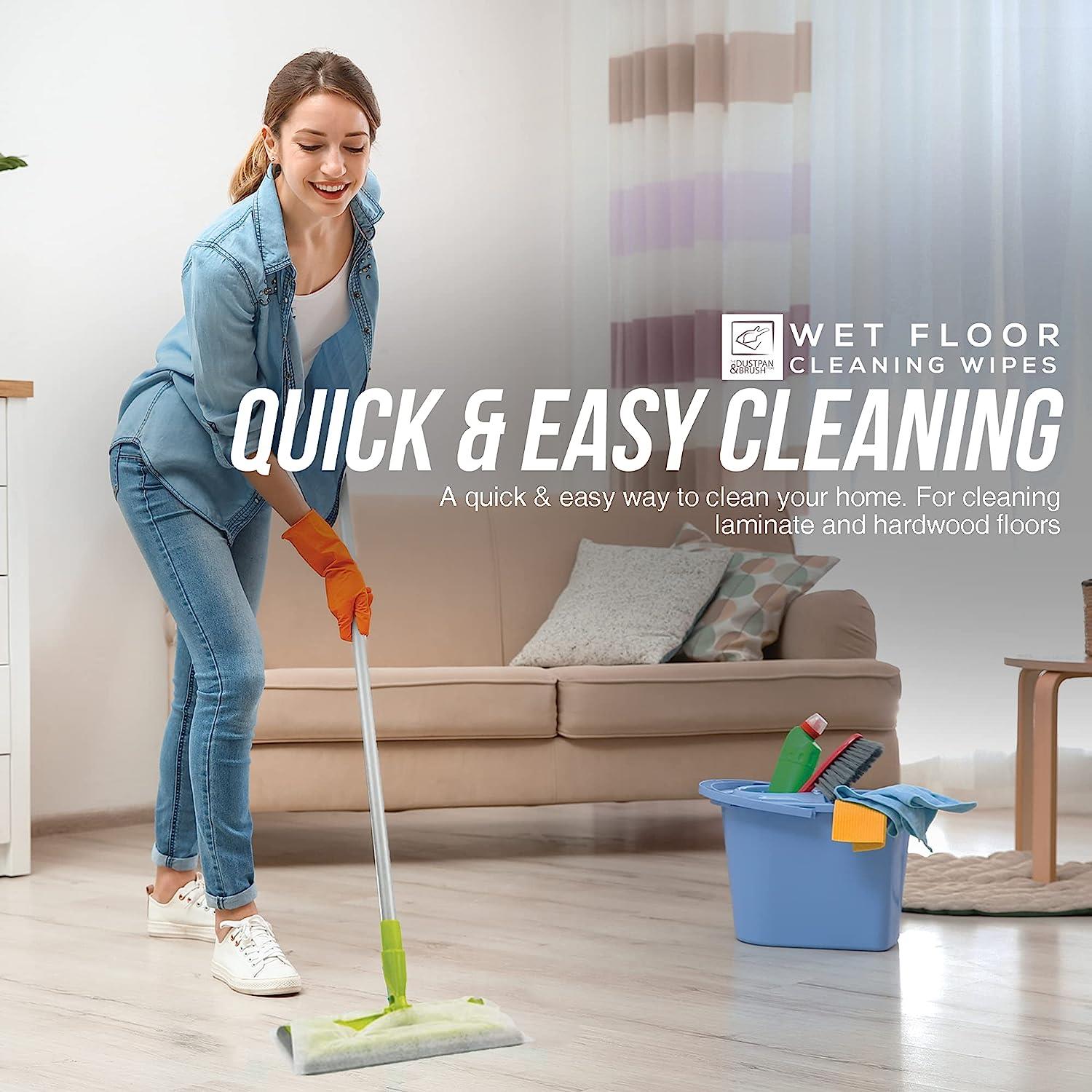 Wet Floor Mop Wipes – 6 Packs of 20 Cleaning Cloths