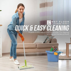 Wet Floor Mop Wipes – 6 Packs of 20 Cleaning Cloths