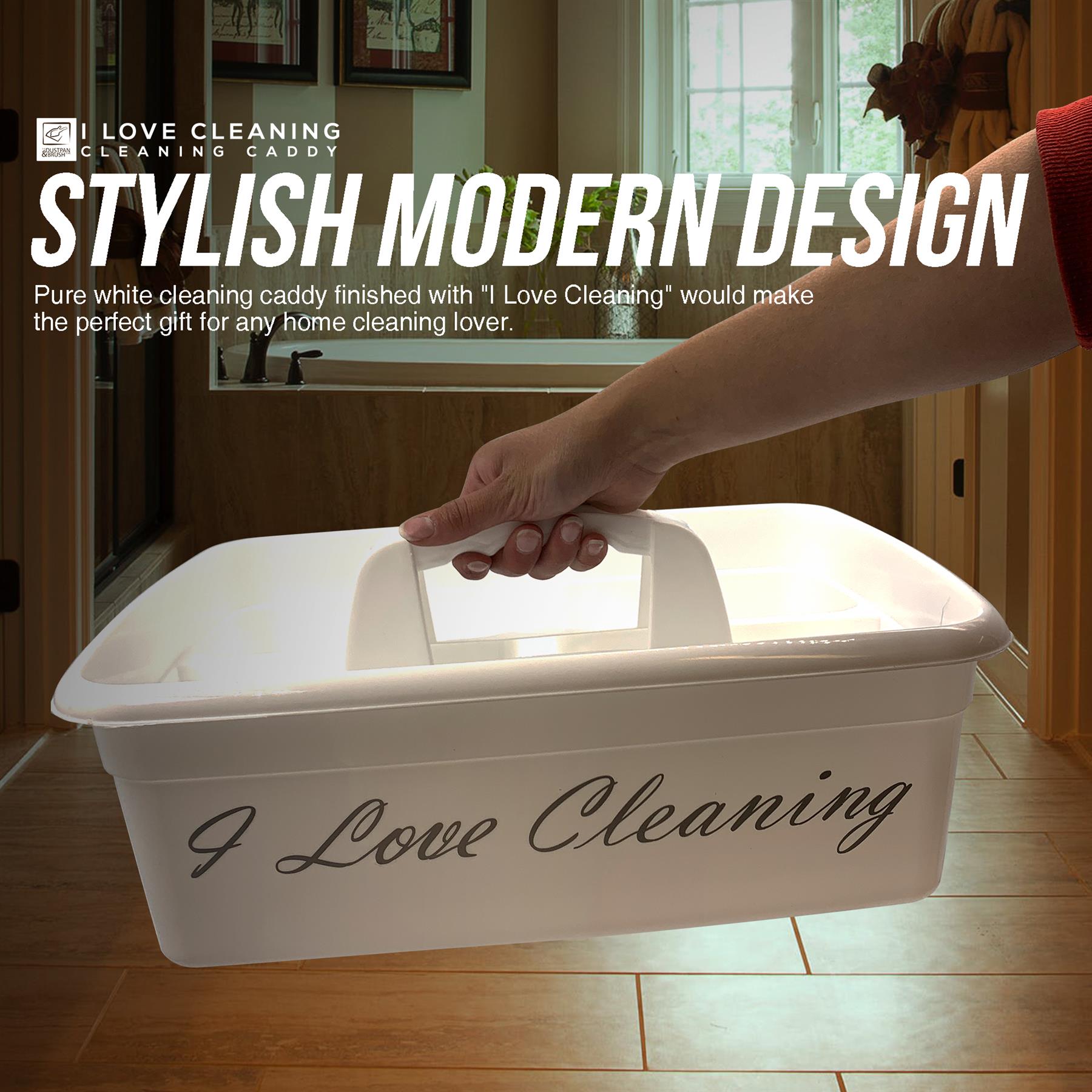 I Love Cleaning Caddy | Cleaning Supplies Storage Tray