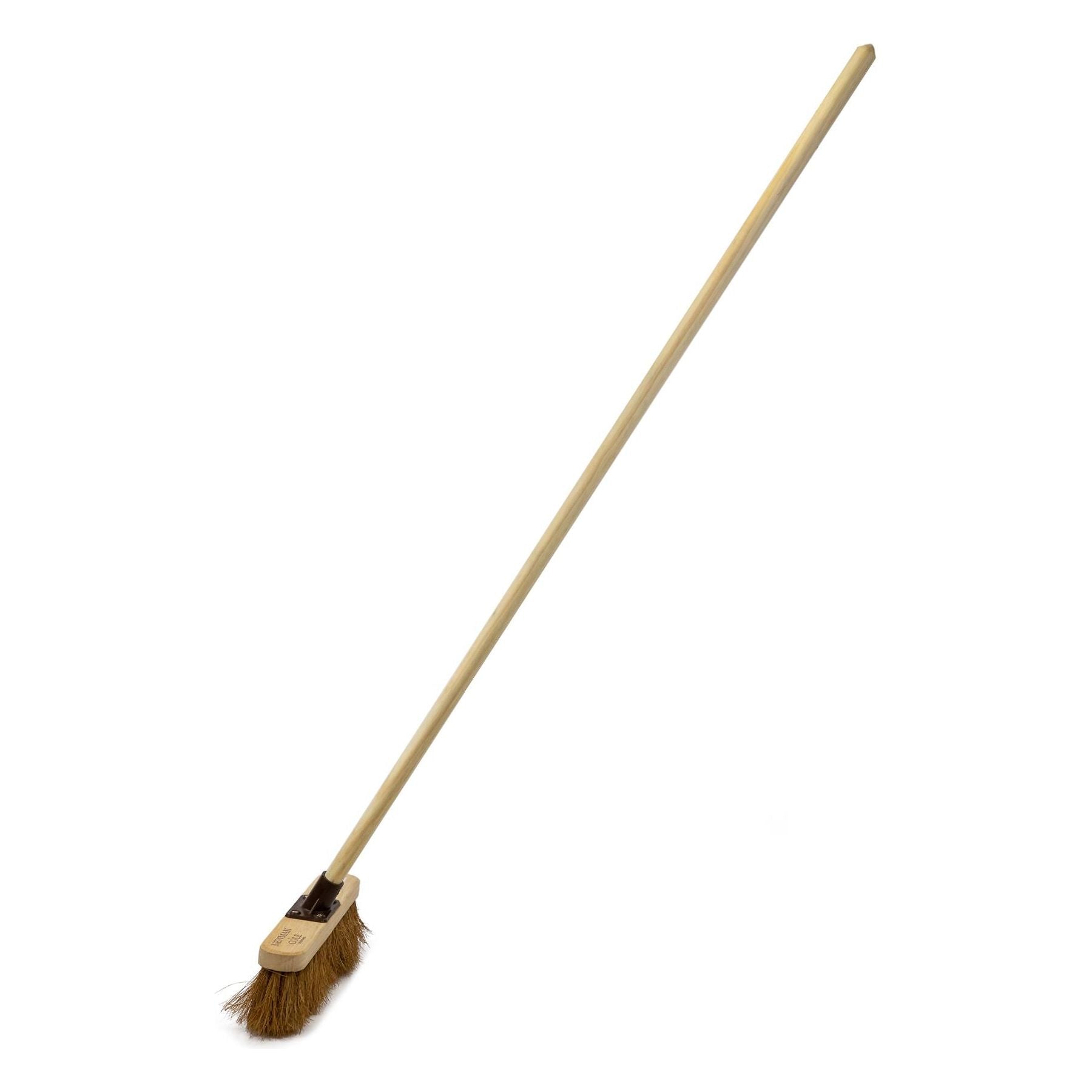 10" Newman & Cole Soft Coco Broom with wooden handle | Natural Bristle