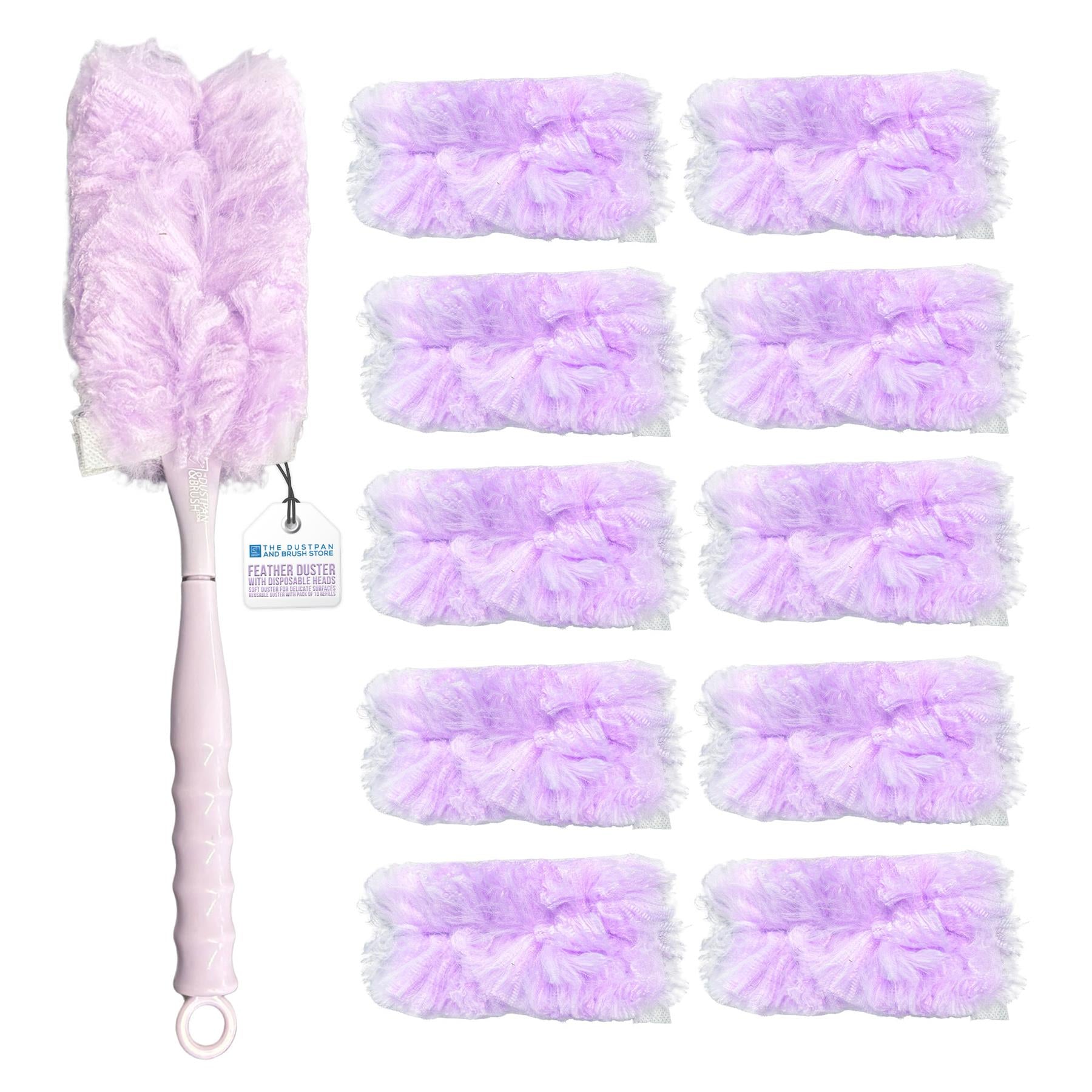 Fluffy Duster with 10 Refills | Disposable Dusting Heads
