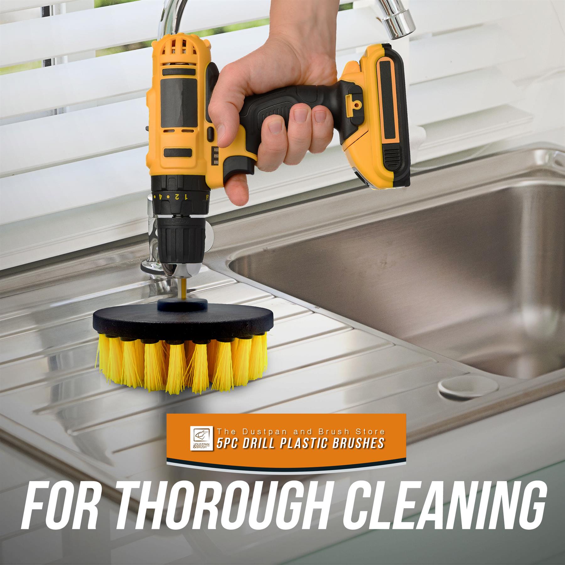 Drill Brush Cleaning Set | Nylon Power Scrubbing Brushes