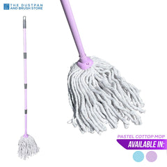 Lilac Cotton Mop | Absorbent Floor Mop with Handle