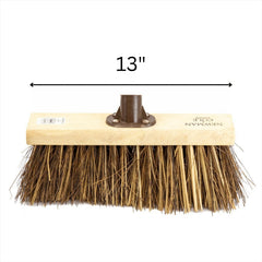 13" Newman & Cole Bass & Cane Flat Broom with Handle
