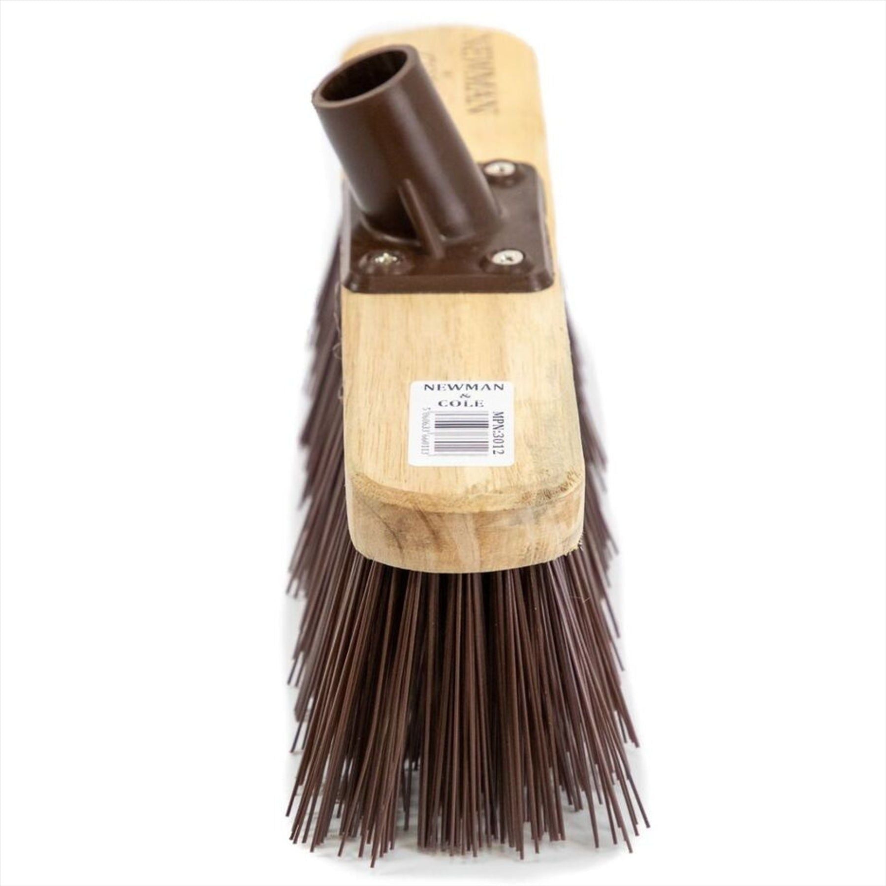 12" Newman & Cole Stiff PVC Broom with Wooden Handle