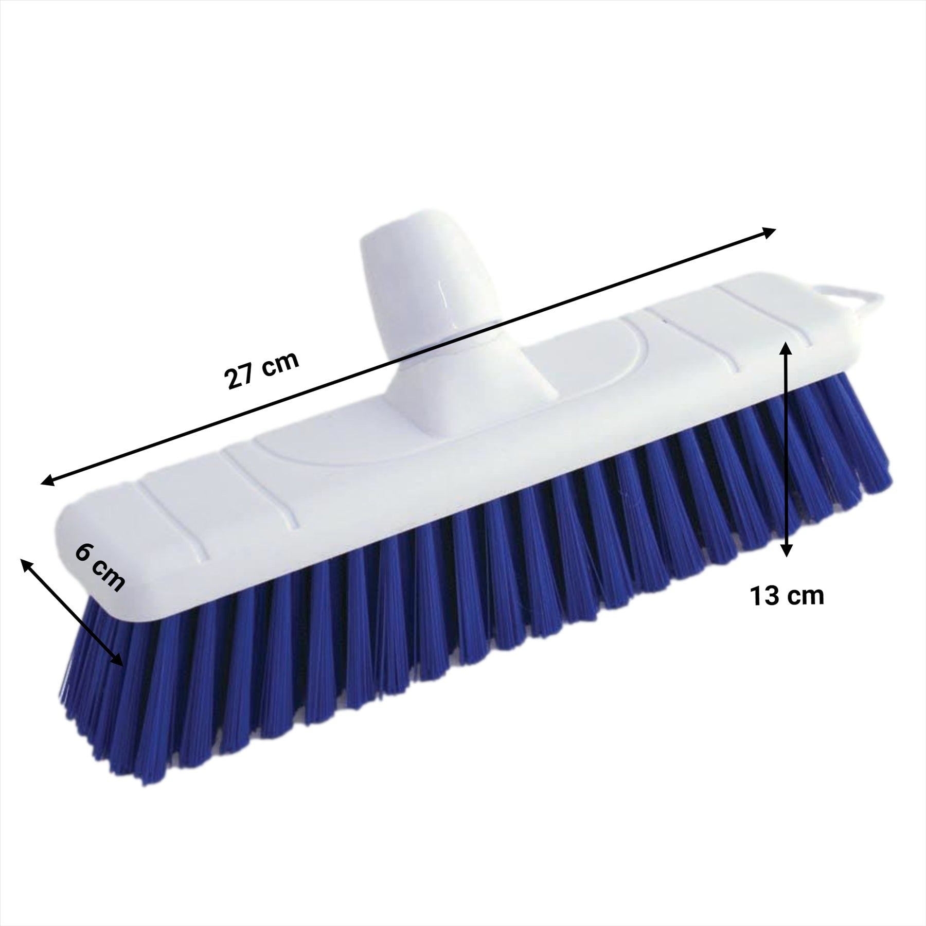 Blue 12" Soft Colour Coded Hygiene Broom with Aluminium Handle